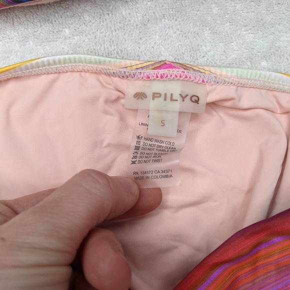 PILYQ COLORFUL SUNSET BIKINI SWIMSUIT SZ S - Picture 6 of 12